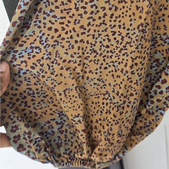 Ulla Johnson Nerissa Tunic Dress Small Leopard Print V-Neck Long Sleeves - Picture 6 of 10